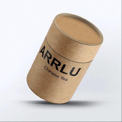 China Eco Friendly Recycled Kraft Paper Cylinder Paperboard Materials Biodegradable Paper Tube Box Custom Paper Core Tube For Tea Packaging for sale