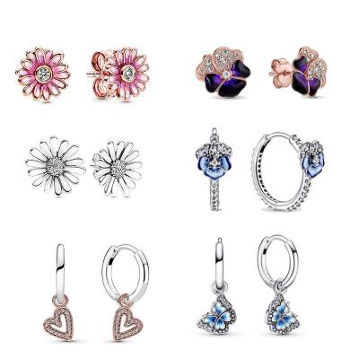 China Real 925 Sterling Silver Butterfly Earrings Factory Wholesale Romantic CASSEROLE Earrings For Women Fashion Silver Earring Jewelry for sale