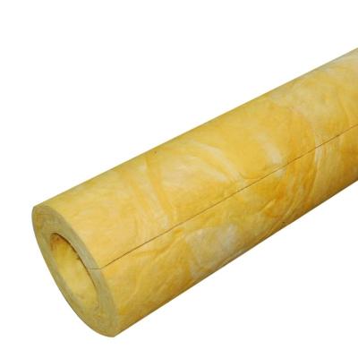 China High Quality Class A1 Glass Wool Fiber Tube Flame Retardant Fiberglass Wool Pipe Heat Insulation Fire Protection for sale