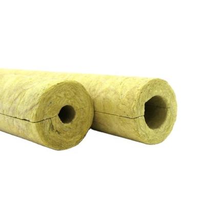 China Fire Protection Heat Vapor Insulation Soundproof Materials Type Flame Retardant Rock Wool Pipe Tube for sale