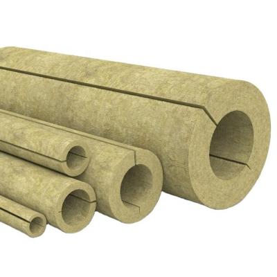 China HUAZUN Fire Protection Insulation Rock Wool Pipe Basalt Wool Steam Pipe Insulation Fireproof With Cheap Price for sale