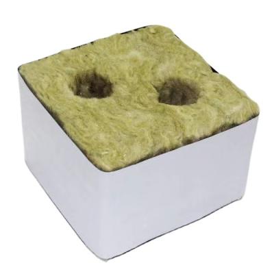 China Fire Protection HUAZUN 6-Inch Large-Hole Rock Wool Cube Hydroponics for sale