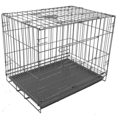 China Factory Wholesale Multisize Black Outdoor Folded Wire Dog Cage Breathable For Large Dog for sale