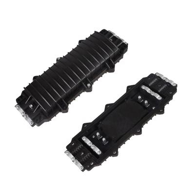 China 96 core high quality telecom communication fiber optic inlet 2 outlet closure/4 ports fiber optic joint splice closure/2 fiber optic joint closure for sale