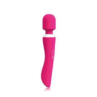 China Jantron 10 Modes Vibration Silicone Body Massager Soft Remote Control Magic Wand Vibrating Massage Machine for sale