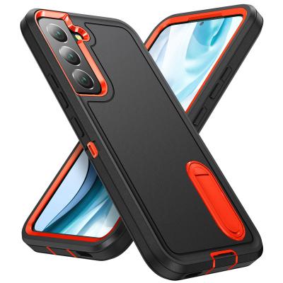 China Protective Anti Scratch TPU+PC Kickstand Case Folding Shockproof Stand Cover For Samsung Galaxy S22 Pro Ultra Plus for sale