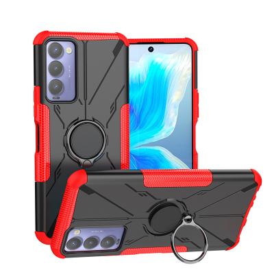 China Shockproof Insurance Hand Bark Stand Commercial Shockproof Kickstand With Magnetic Function Phone Case For TECNO CAMON 18 for sale