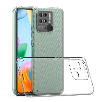 China Universal Clear Shockproof Shockproof TPU Cell Phone Wireless Charging Transparent Case with Airbag for Redmi 10 (India) for sale