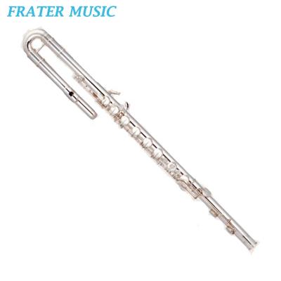 China Silver plated silver plated body and built-in curved joint Bass Flute (JFL-510) cupronickel high tone headstock grade C for sale