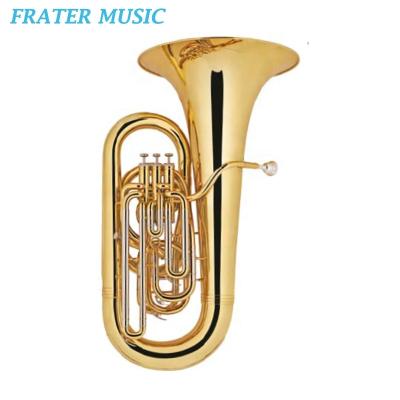 China Professional Clear Lacquer EEb Tone 3+1 Pistons Valves Tuba with Compensating System (JTU-819) Brass Bell 480mm (19