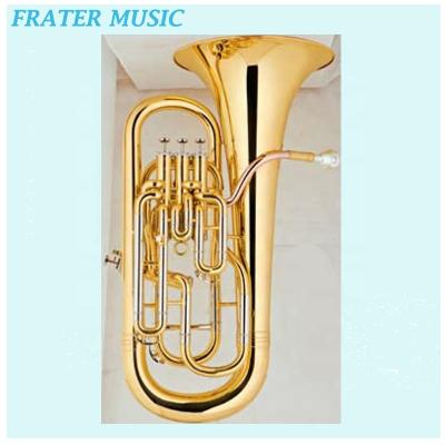 China Professional Clear Gold Lacquer Bb Tone 3+1 Pistons Euphonium with 3 Top and 1 Side Valves Action and Compensating System (JEP-530) for sale