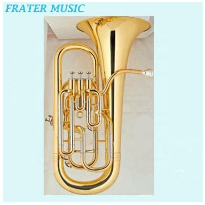 China High Grade Gold Lacquer OEM Clear Lacquer Bb Tone 3+1 Pistons Euphonium with 1 Top and 3 Side Action Valves (JEP-520) for sale