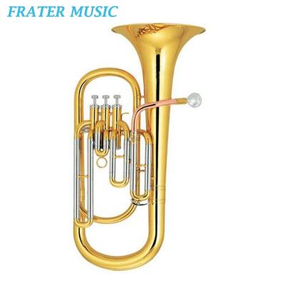 China Gold Lacquer High Grade Bb Key Monel Piston Gold Leadpipe Brass Baritone Horn (JBR-211) for sale