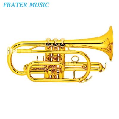 China Gold Lacquer Good Quality Bb Tone Cornet (JCR-200) for sale