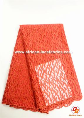 China African Net Embroidery Lace Fabrics for Party Dress , Tulle Net for sale