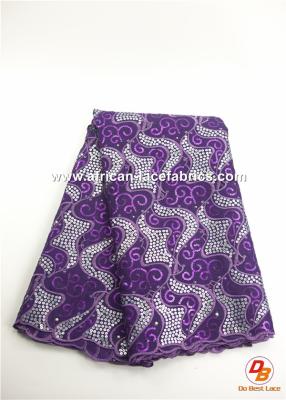 China Organza Grande Toilette Handcut Lace , Lialic Purple for sale