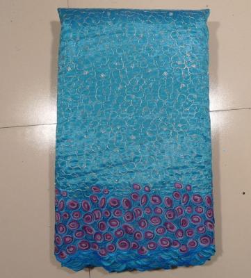 China Double Organza Blue Lace for sale