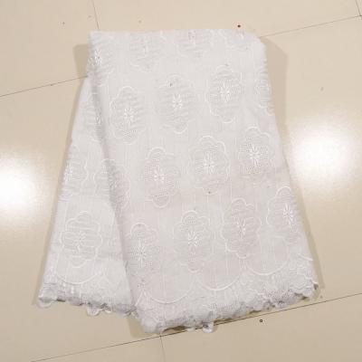 China OEM White Swiss Cotton Voile Lace , Embroidered Grande Toilette Clothing Customized for sale