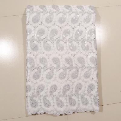 China White Lace Fabric For Wedding Dresses , Primer Shirt for sale