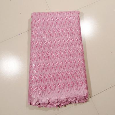 China Pink Net  With Sequins，Embroidered for sale