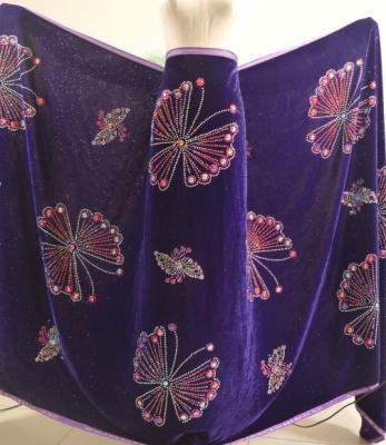 China Customized Arican lace fabrics velvet Embroidered Tunji and net OEM for sale