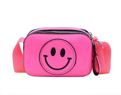 China Daily Used 2021 New Girl's Style Shoulder Bag Fresh Cute Bag Small Western Smiley Face Soft Mini Messenger Bags for sale