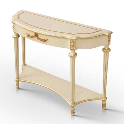 China French Traditional Luxury Antique Sofa Table Entryway Table Solid Wood Hand Carved French Classic Console Table Back Furniture for sale