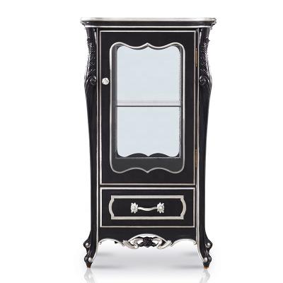 China Over Shelves Above Shelves Diner Room Antique Design Solid Wood Glass Cupboard With Doors Porcelain Cabinet FJ-188 for sale