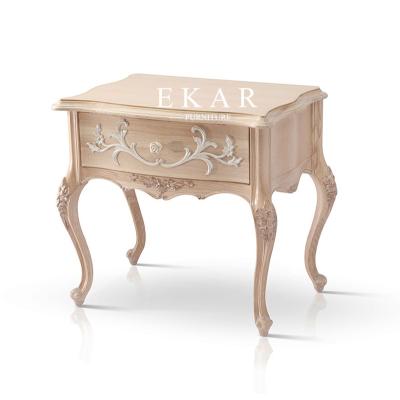 China Color Can Be Changed Color Can Be Changed Style Bedside Table Antique Hand Carved Solid Wood Luxury Bedroom Furniture for sale