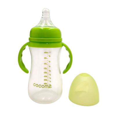 China BPA Free PP Milk Feeding Bottles OEM Wholesale Infant Driver Handled Bottle 240ML for sale