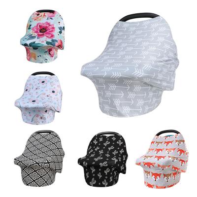 China Breathable Baby Car Seat Canopy Covers Soft Multi Use Stretch Toddler Infant Baby Nursing Nursing Blanket for sale