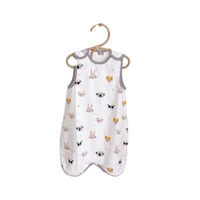 China Breathable Soft Plant Muslin Cotton Sleeveless Baby Sleeping Bag Bamboo Fiber for sale