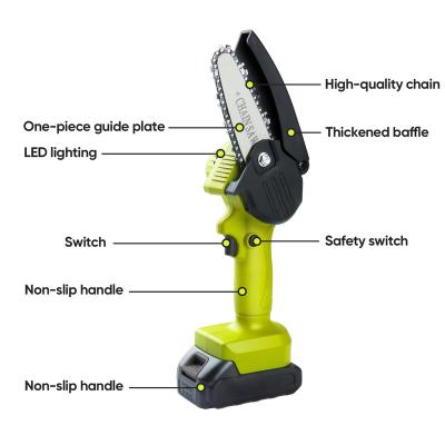 China Wholesale 21V 4in Mini Anti-skid Household Chainsaw Portable Garden Woodworking for sale