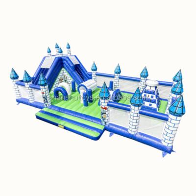 China PVC tarpaulin commercial rental inflatable bouncy slide, giant outdoor inflatable playground for sale for sale