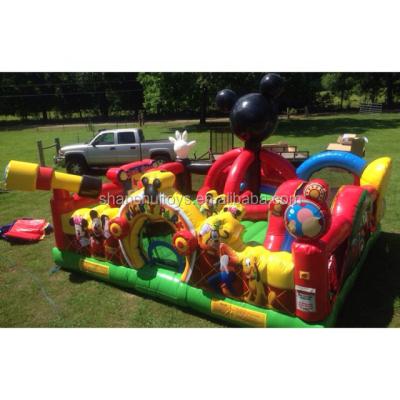 China PVC Tarpaulin Mickey Mouse Theme Park Inflatable Bouncer Slide, Giant Outdoor Inflatable Playground For Sale for sale