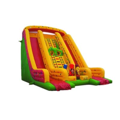 China 0.55mm PVC tarpaulin wonderful kids inflatable slide amusement park with inflatable bounce slide for sale for sale