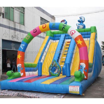 China outdoor playground advert inflatable slide for swimming pool, colorful inflatable slides, double crazy type slide for sale