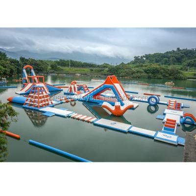 China Large Water Entertainment Commercial Floating Inflatable Floating Water Park Outdoor Aqua Sports Park For Sale for sale