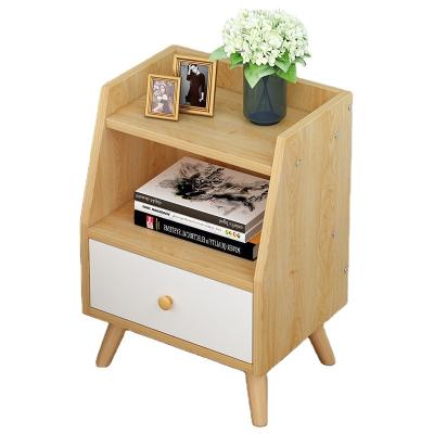 China Convertible Bedside Nightstand Closet With Drawer Wooden Leg Solid Night Stand for sale