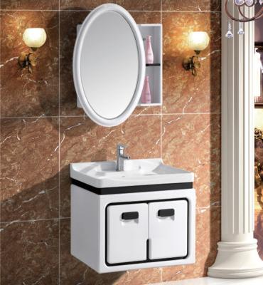 China Modern simple modern bathroom vanity and sink set with quartz counter top for sale