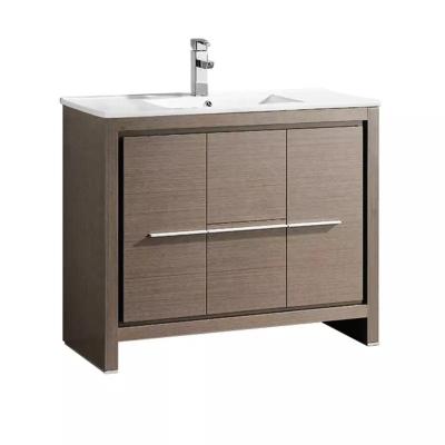 China Modern Wall-hung MDF PVC Soild Plywood Bathroom Cabinet Wooden Bathroom Vanity for sale