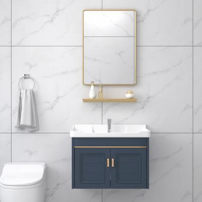 China Modern Bathroom Furniture Cabinet Modern Style With Mirror Ceramic Sink for sale