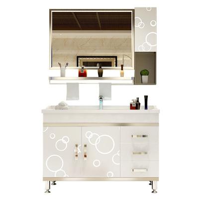 China 2021 Modern Factory Modern Smart Bathroom Cabinet Mirror Home Marble Plate Floor Stand High Quality for sale