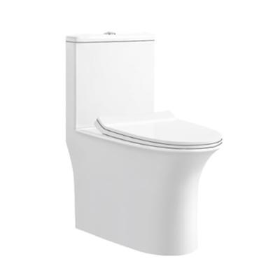 China Double-Flow Factory White Ceramic One-Piece Toilet Siphonic Flush for sale