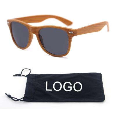 China Protect Eyes From Shade High Quality Custom Made Unisex Sun Glasses Square Wood Grain Sun Logo Square Bamboo Sunglasses for sale