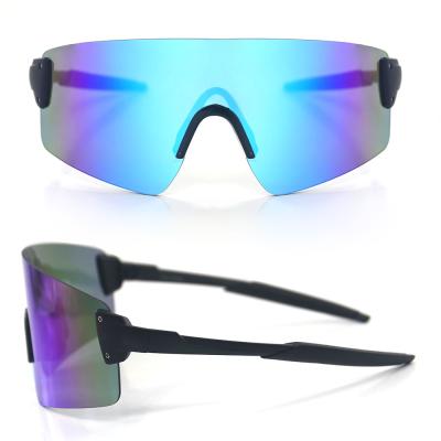 China Protect the eyes 100% sunglasses 2021 hot sale famous brands sunglasses fashion outdoor futuristic men's sports cycling sunglasses for sale