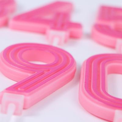 China Luxury Number Candle Cake Topper Decoration Pink Children Adult Birthday Candles Memorial Day Cake Candles Number 0-9 for sale