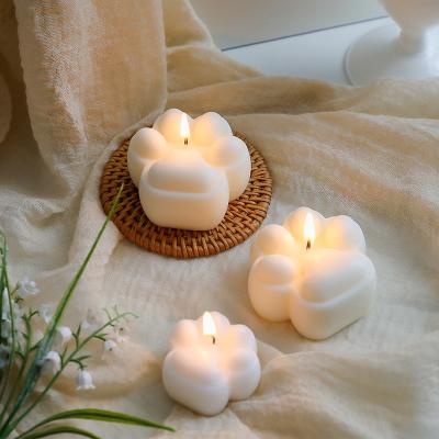 China Decorate Ins Cat Claw Candle Creative Aromatherapy Candle Photo Props 6-Color Cartoon Candle Decoration for sale