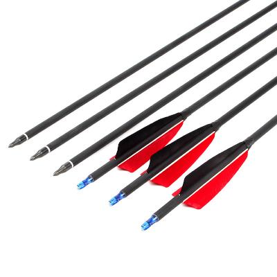 China Real Turkey feathers 6.2mm Mixed Carbon fiber Arrow 30 Inch Mix Carbon Removable Arrow Tip cheap arrows for sale