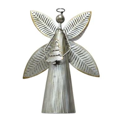 China Angel Elegant Home Art Decorative Traditional Opens Table Top Decoration Metal Christmas Tree Gift Silver Modern Style Hot Selling Wings for sale